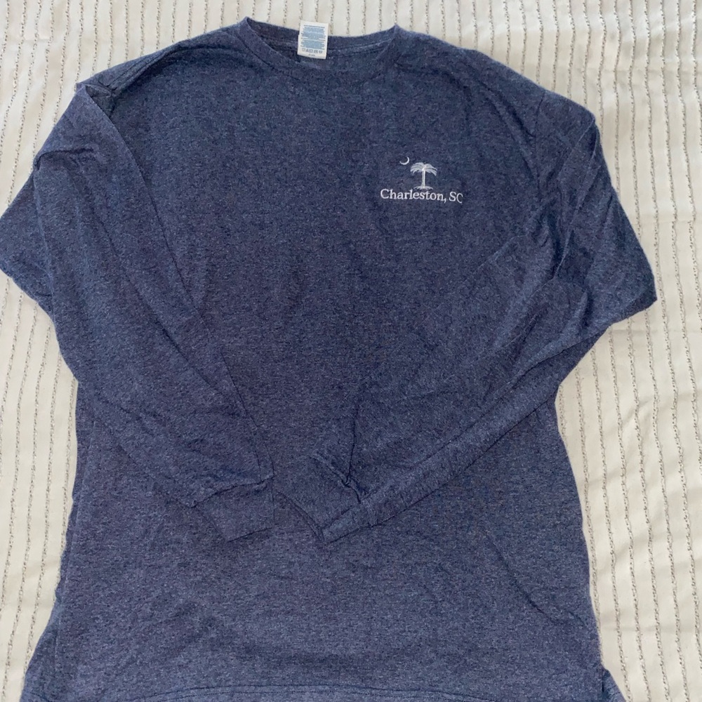 Heather blue long sleeve Charleston t-shirt